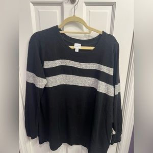 Peyton Jensen Black and Grey sweater